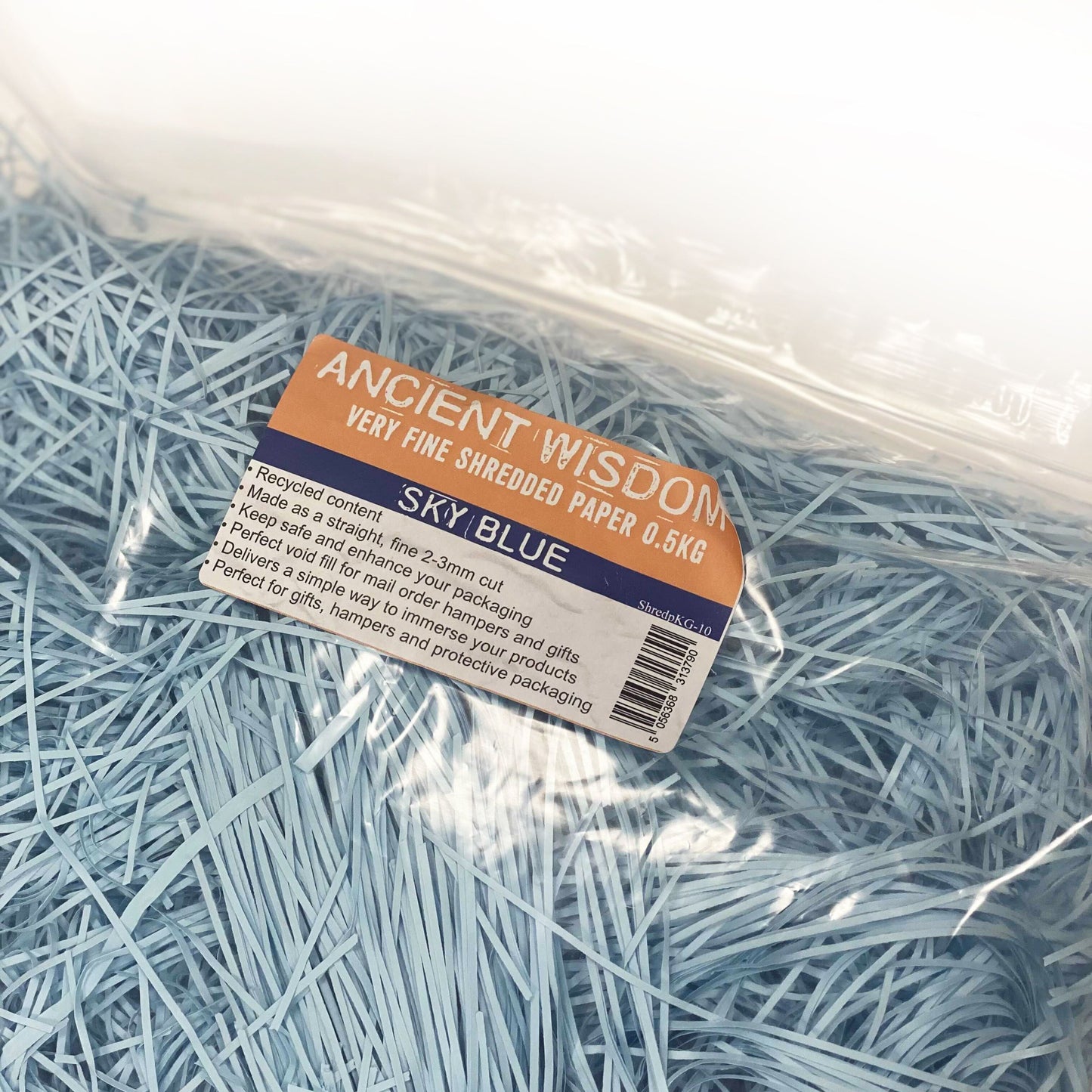 Very Fine Shredded paper - Sky Blue (0.5KG)