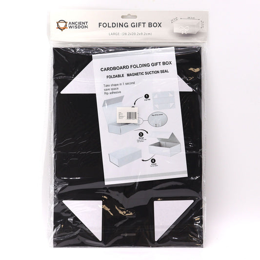 Flat Pack Gift Box - Large  (28.2x20.2x9.2cm) - Black
