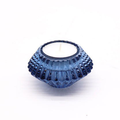 Flower Flip Dinner Candle / Tealight Holder - Royal Blue