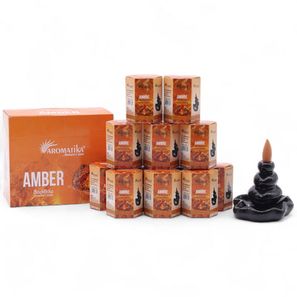 Pack of 10 Masala Backflow Incense - Amber