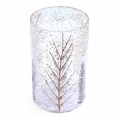 Natural Floral Glass - Tall Vase Candle Holder - Pino - (19x11cm)